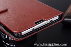 Brown PU Leather case for Samsung Galaxy S5 with good looking .