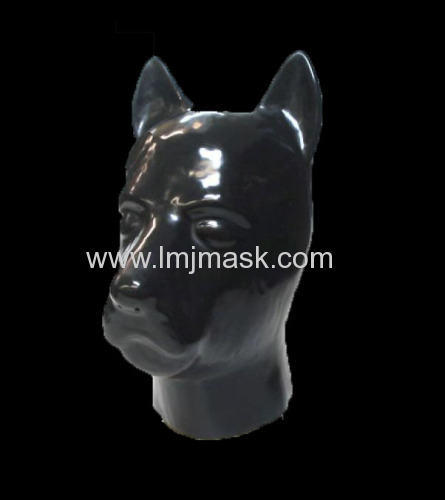 Dog hood latex mask
