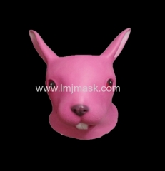 Rabbit latex full head mask