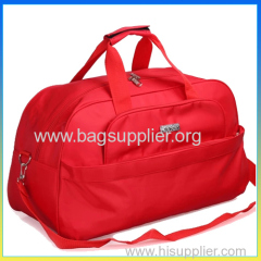 Fashion red polyester weekend bag stylish women travel bag