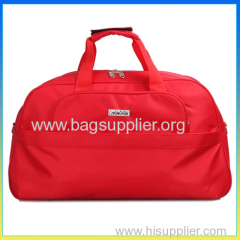 Fashion red polyester weekend bag stylish women travel bag