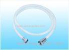 Corrugated SS PVC Shower Hose Braided , White Flexible Metal Hose For Bathroom