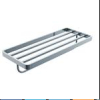 Bathroom towel rack with shelf