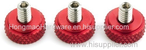 Precision knurled thumb screw