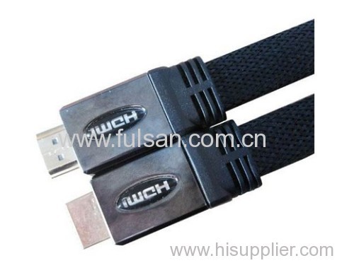 new style gold high end flat HDMI cable support 1080p