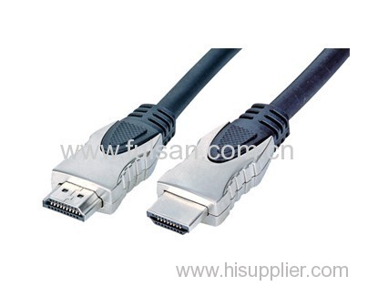 Male to Male HDMI Flat Cable with Zinc Alloy Shell (Metal) &Ethernet for HDTV & Plasma TVs