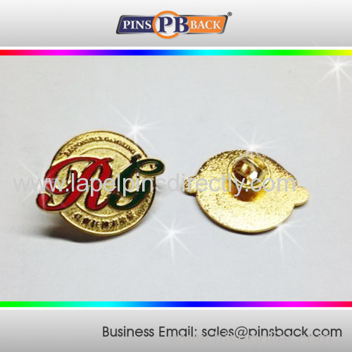 Gold plated zinc alloy die casting lapel pin/customized 3d die cast lapel pin( with butterfly clutch )