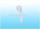 Bath Single Function ABS White Shower Head With Handheld Ecru Plated