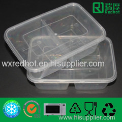 Two Compartments Plastic PP Food Container 650ml