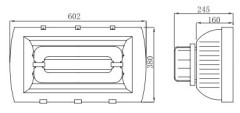 120-300W Induction Tunnel Floodlight Luminaire