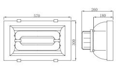 80-250W Magnetic Induction Tunnel Light