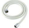 White 2m Pvc Shower Hose Braided , Double Lock Stainless Steel Shower Hose