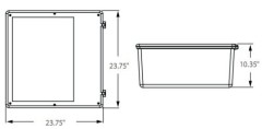 400-500W IP65 Shoebox Shape Induction Floodlight Fixture