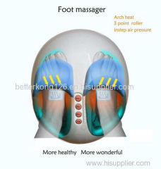 3D infrared heating airbag rolling shiatsu foot massager