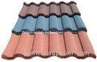 wave Corrugated Double Roman Roof Tiles / colorful Stone Coated Metal Roofing sheet