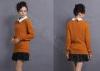 2014 Womens Cable Knit Sweaters Round Neck Solid Color Pullover