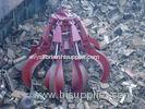 Red 40t Four Rope Excavator Grab With 8 m3 Bucket For Minerals / Ore Handling