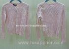 Crew Neck Cable Knit Pink Buttons Up Kids Holiday Sweaters Cardigan