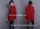 Red Long chunky turtleneck sweaters for women , Winter Cable Knit Sweater in XS L XL XXL Size