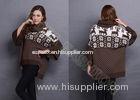 Womens Pullover Sweaters Turtle Neck Snowflake Jacquard Pattern Autumn
