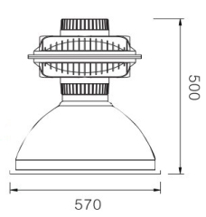 200-300W High Bay fitting with induction lamp