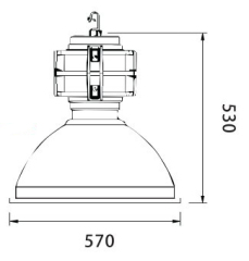 200-300W High Bay fitting with induction lamp