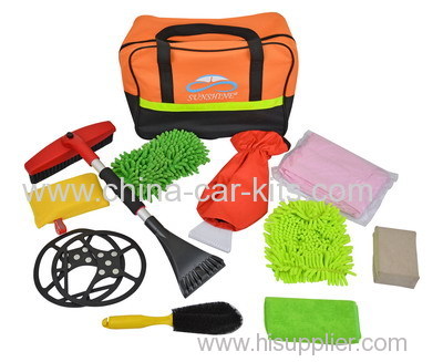 Car care tools with heavy duty tote bag