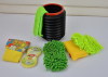 7pcs Car Cleaning Kit With plastic bucket Chenille Mitt Microfiber Towel Magic Sponge