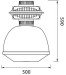 Induction highbay light fixture