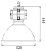 Industrial highbay fitting with induction lamp