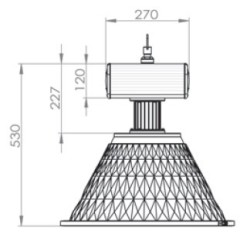 80-250W Induction Highbay Light Luminaire