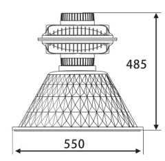 80-250W Electrodeless Induction Factory Light