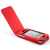 New Red Leather Flip Case Cover + Screen Guard for Apple iPhone 4S 4 4G