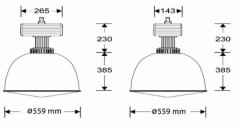 40-300W induction highbay light