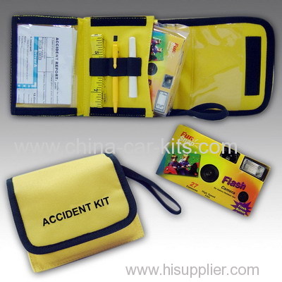 Disposable camera report kit for car safety