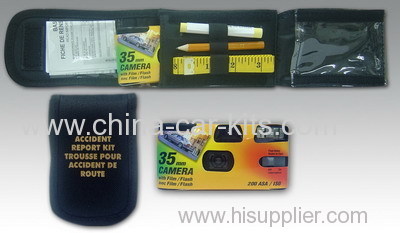 Road Traffic Automotive Accident Kit with disposable camera
