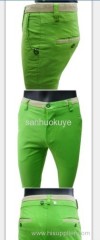 mens long pants/trousers colorful fashionable skinny stretchy tight pencil pants men's colored cotton fashion pants