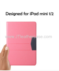Red PU conch Mini series flip cases for ipad mini leather flip case for mini ipad
