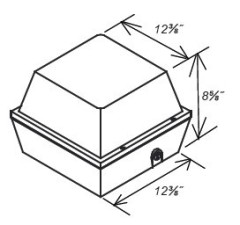 Square induction canopy light fixture