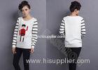 Jacquard Ladies Crew Neck Sweaters Pullover