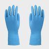 Straight cuff Household Latex Gloves , sky blue dish washing gloves