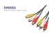 factory price AV male 3 RCA to 3RCA cable with 24K Gold Plated