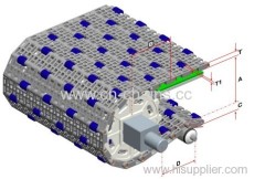 M5032 Roller Top Modular plastic conveyor belt for transportation lines