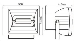 40-250W IP65 Induction Floodlight Fitting