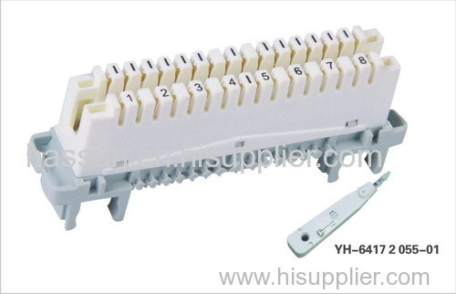 8 Pair profile module is mounted on the main distribution frame used for connection