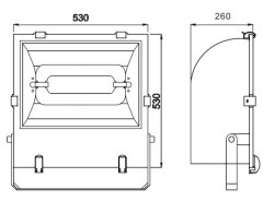 40-250W Induction Wall Washer Light