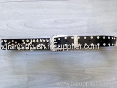 Ladies'fashion Studded PU Belt with Pin Buckle