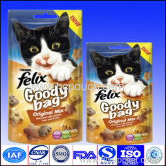 Hot Sale Printed Cat Food Bag Stand Up Packaging With Value And Zipper