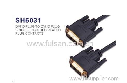 full 1080p New DVI-D Dual Link 10ft Male-to-Male DVI Cable