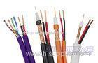 Purple RG59B/U CCTV Coaxial Cable with 23AWG BC conductor , ROHS Approvals